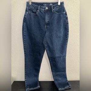 Old Navy Women's High Rise Curvy OG straight Jeans Dark Blue